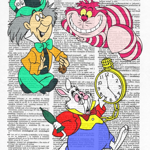 Alice in Wonderland Book Page Art Print Bundle - Picture 4 of 7